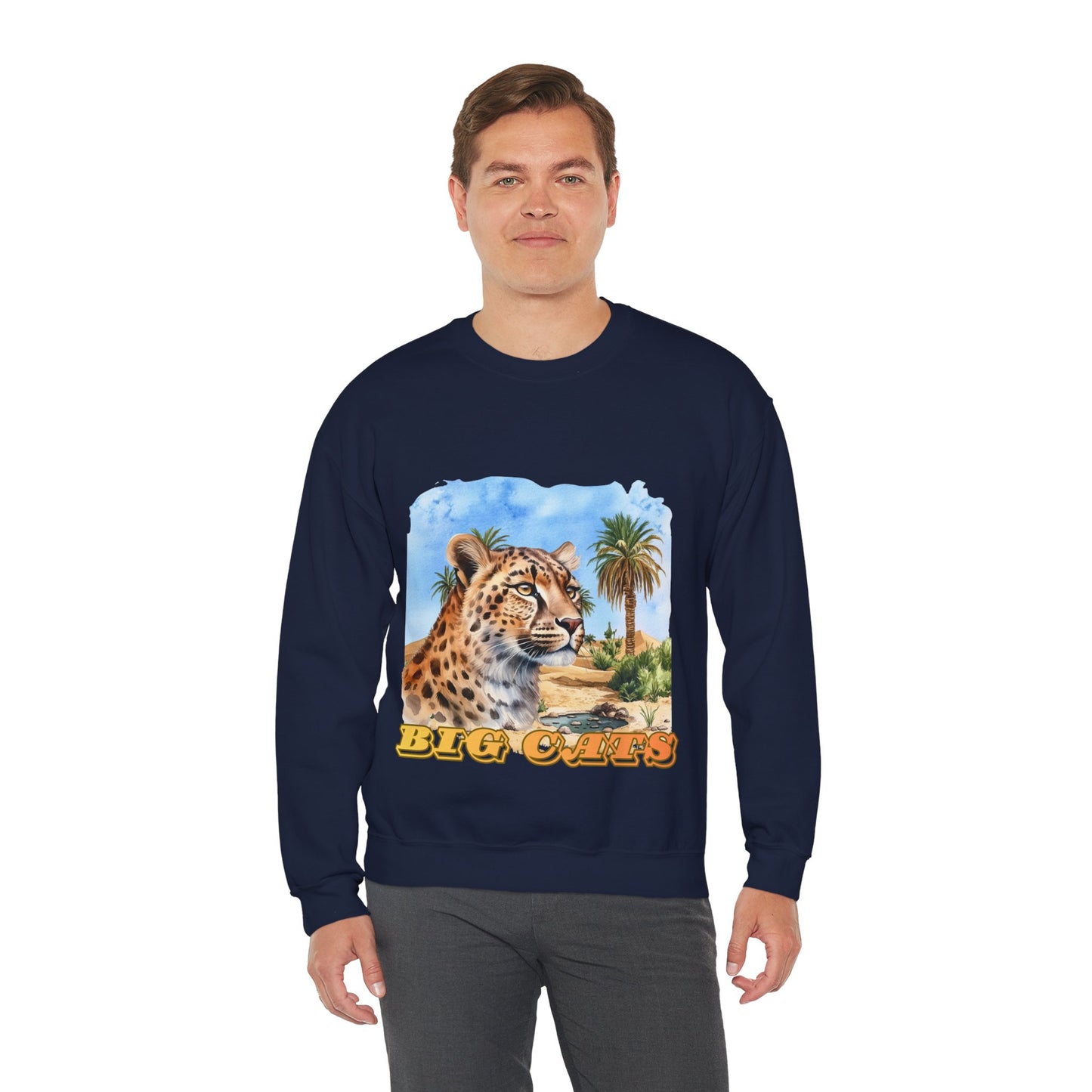 Men's Big Cats Cheetah Crewneck Sweatshirt
