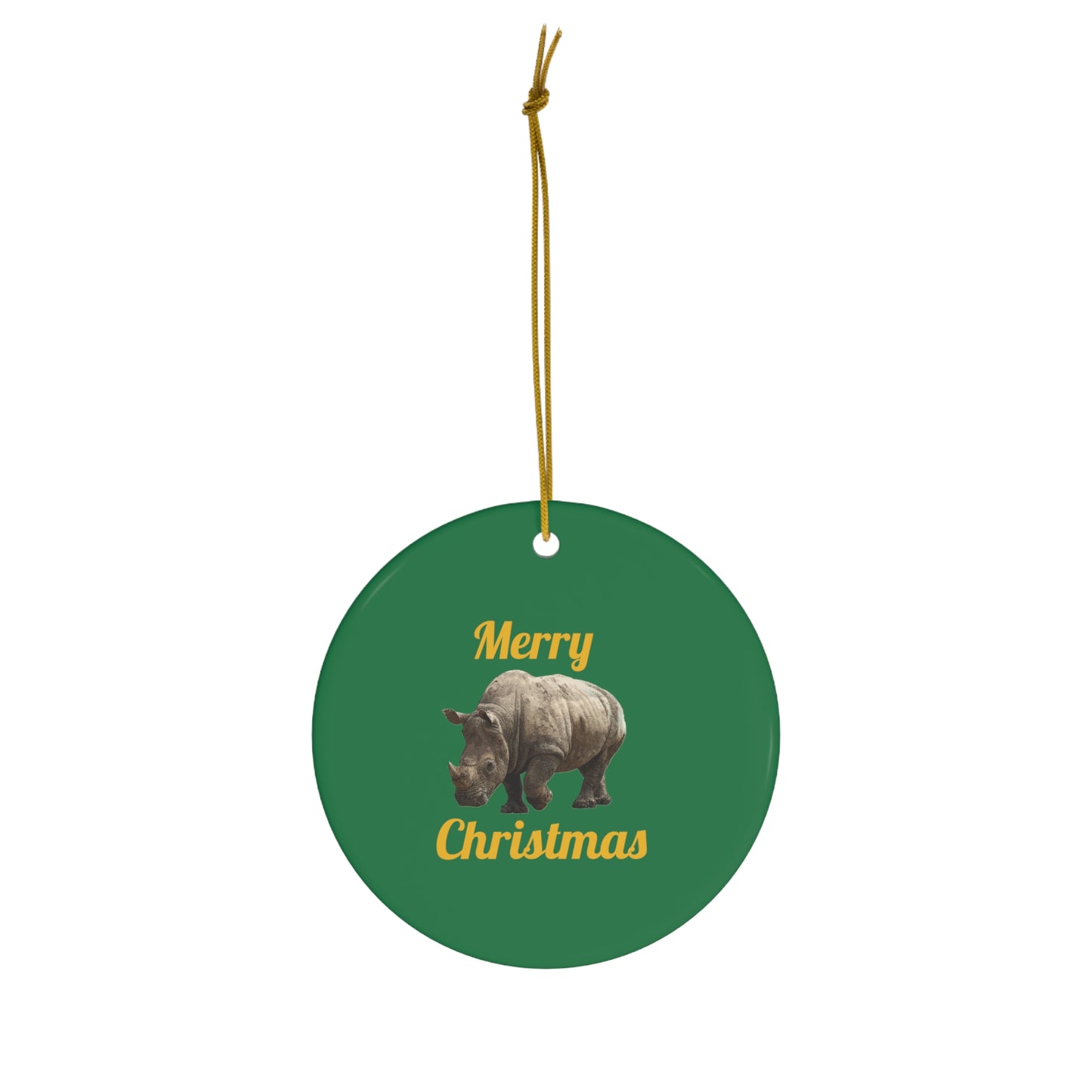 Rhino Christmas Ornament