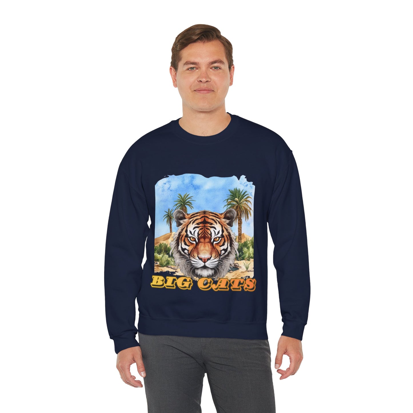 Men's Tiger Big Cats Crewneck Sweatshirt