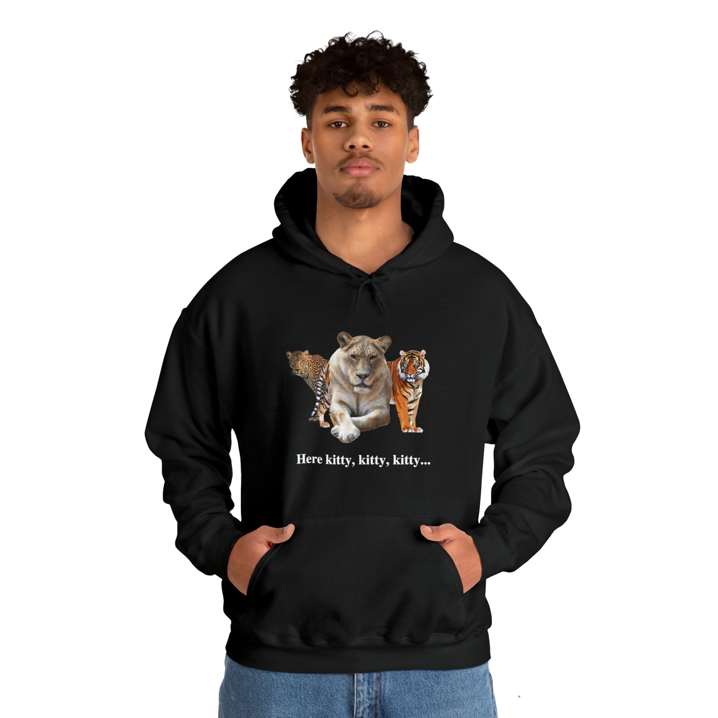 Unisex Big Cats Lioness Hooded Sweatshirt