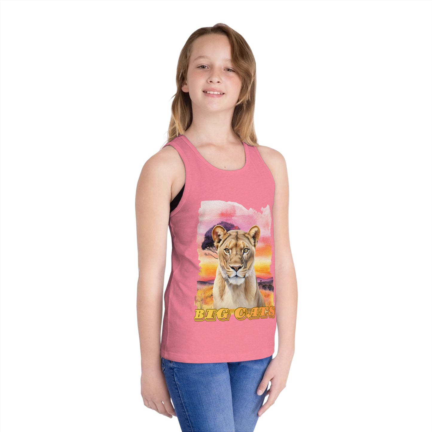 Girl's Lioness Big Cats Tank Top