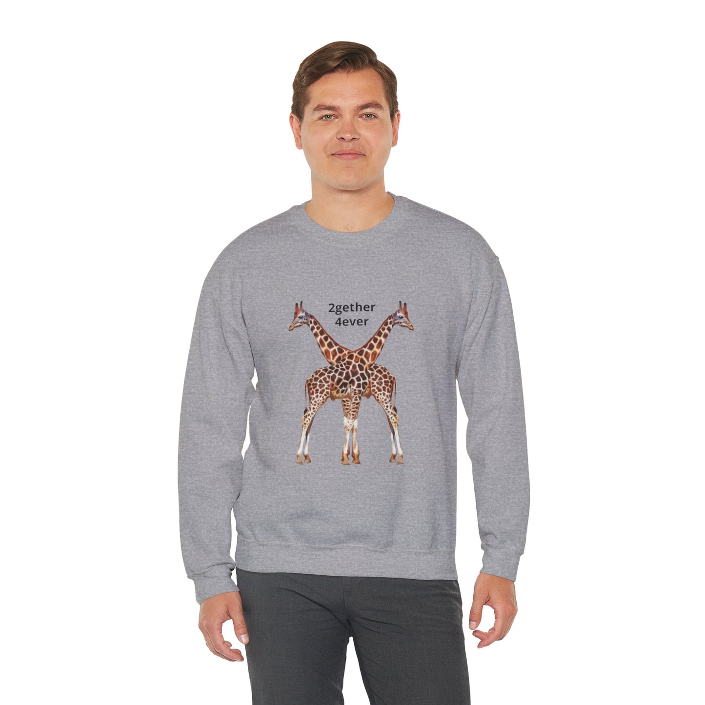 Giraffe Love Crewneck Sweatshirt for Animal Lovers