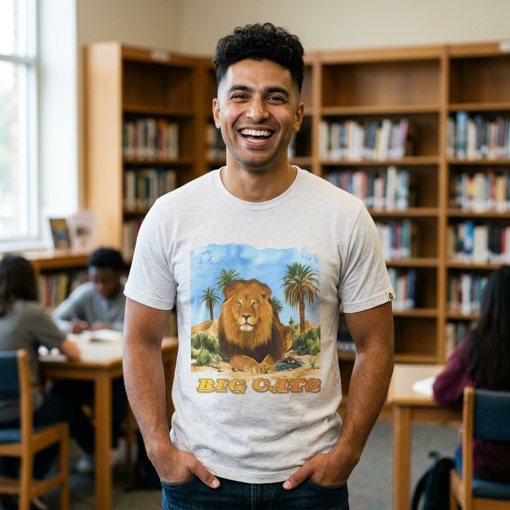 Men's Big Cats Lion Tee Shirt