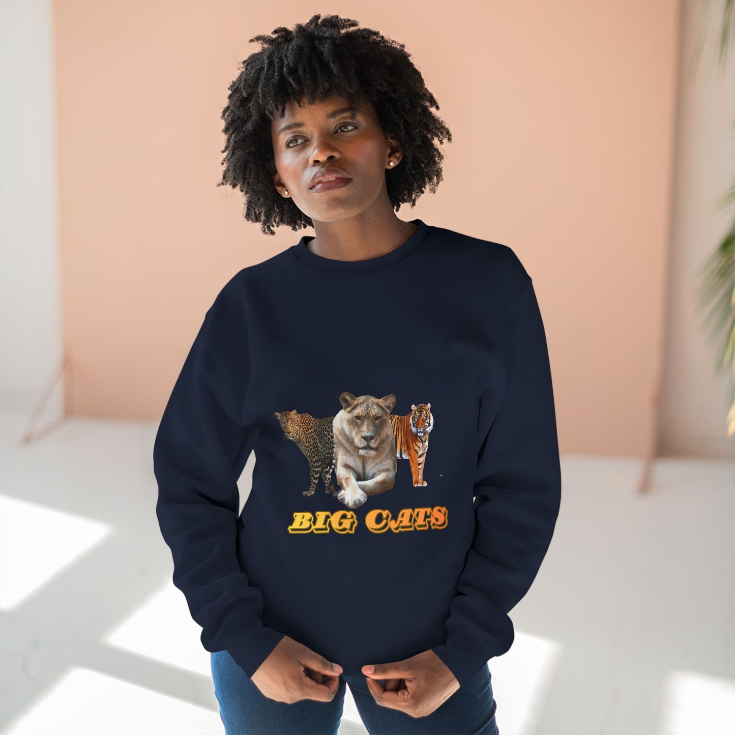 Unisex Premium Big Cats Lioness Crewneck Sweatshirt