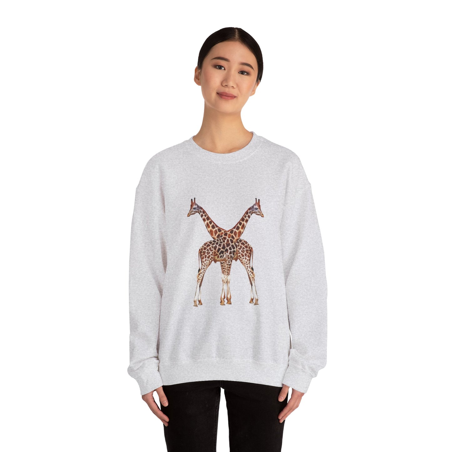 Giraffe Couple Crewneck Sweatshirt For Animal Lovers