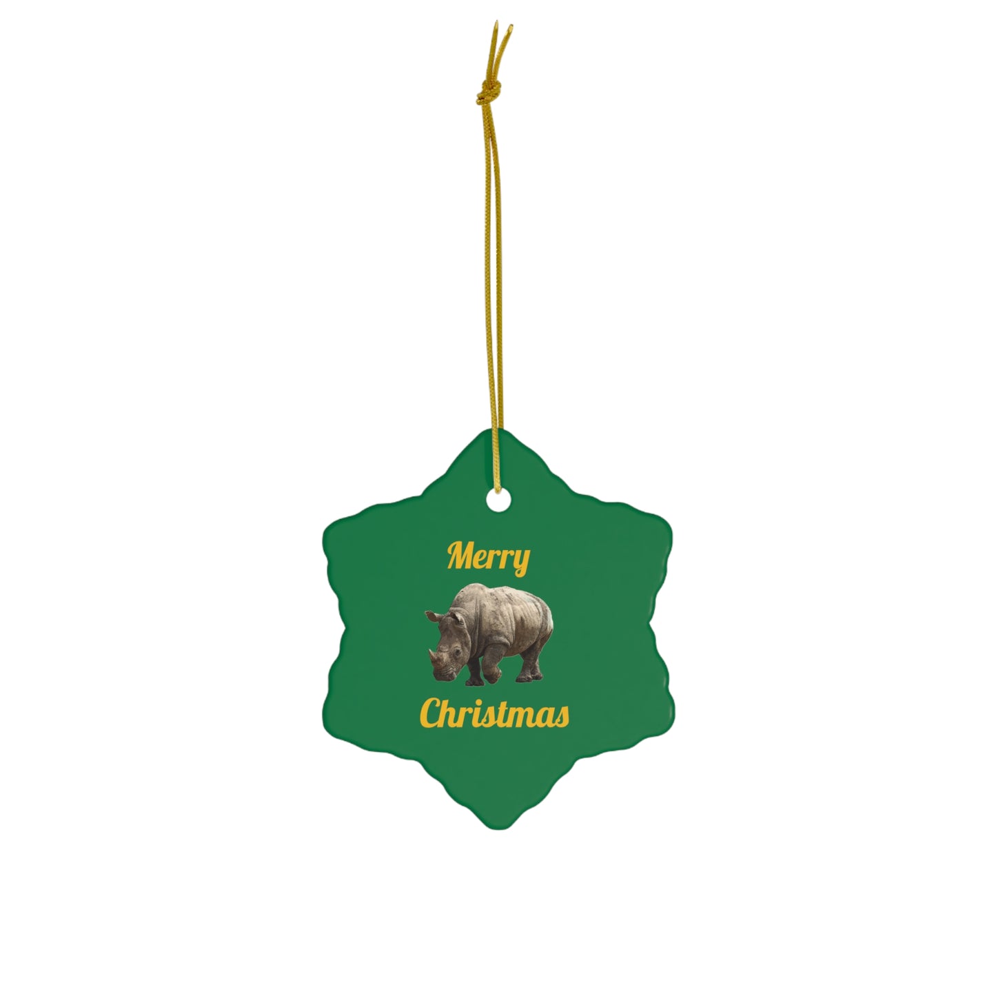Rhino Christmas Ornament