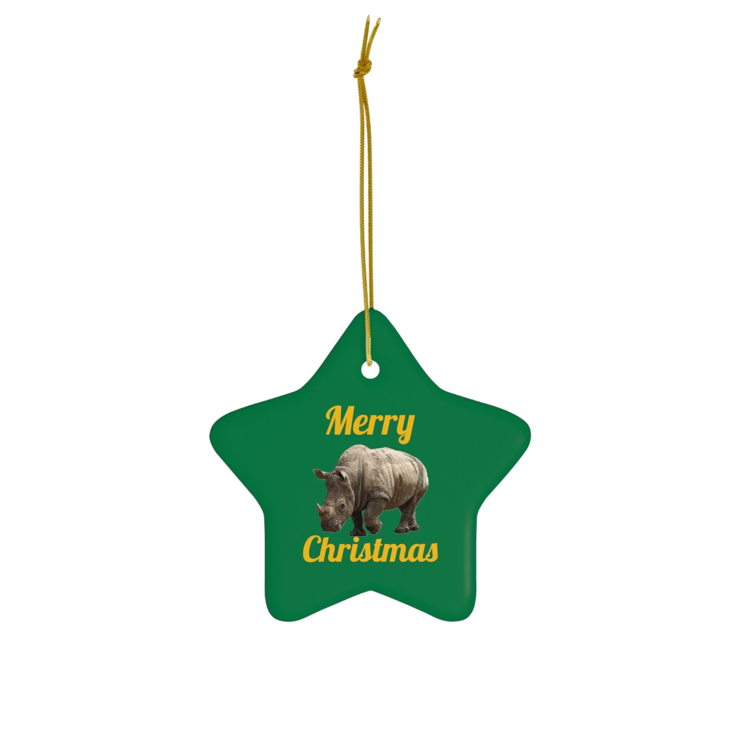 Rhino Christmas Ornament