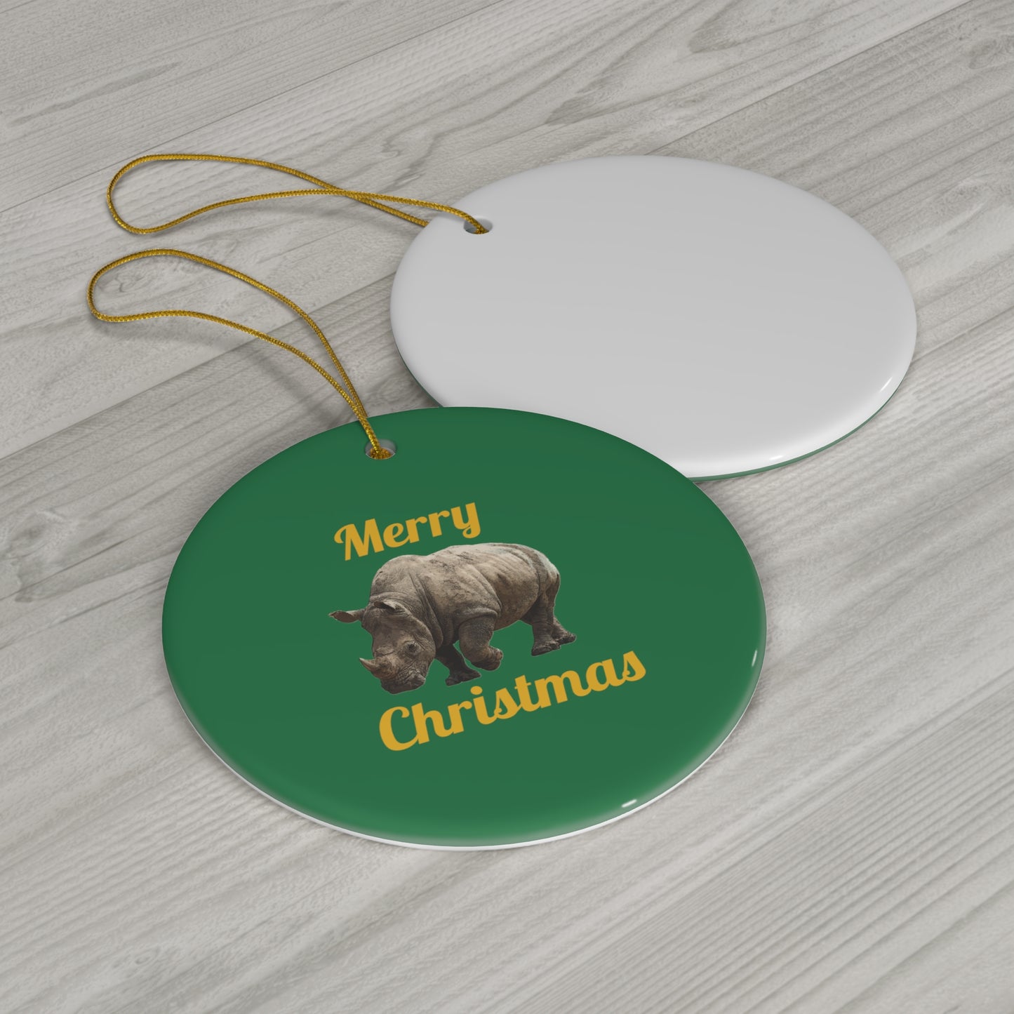 Rhino Christmas Ornament