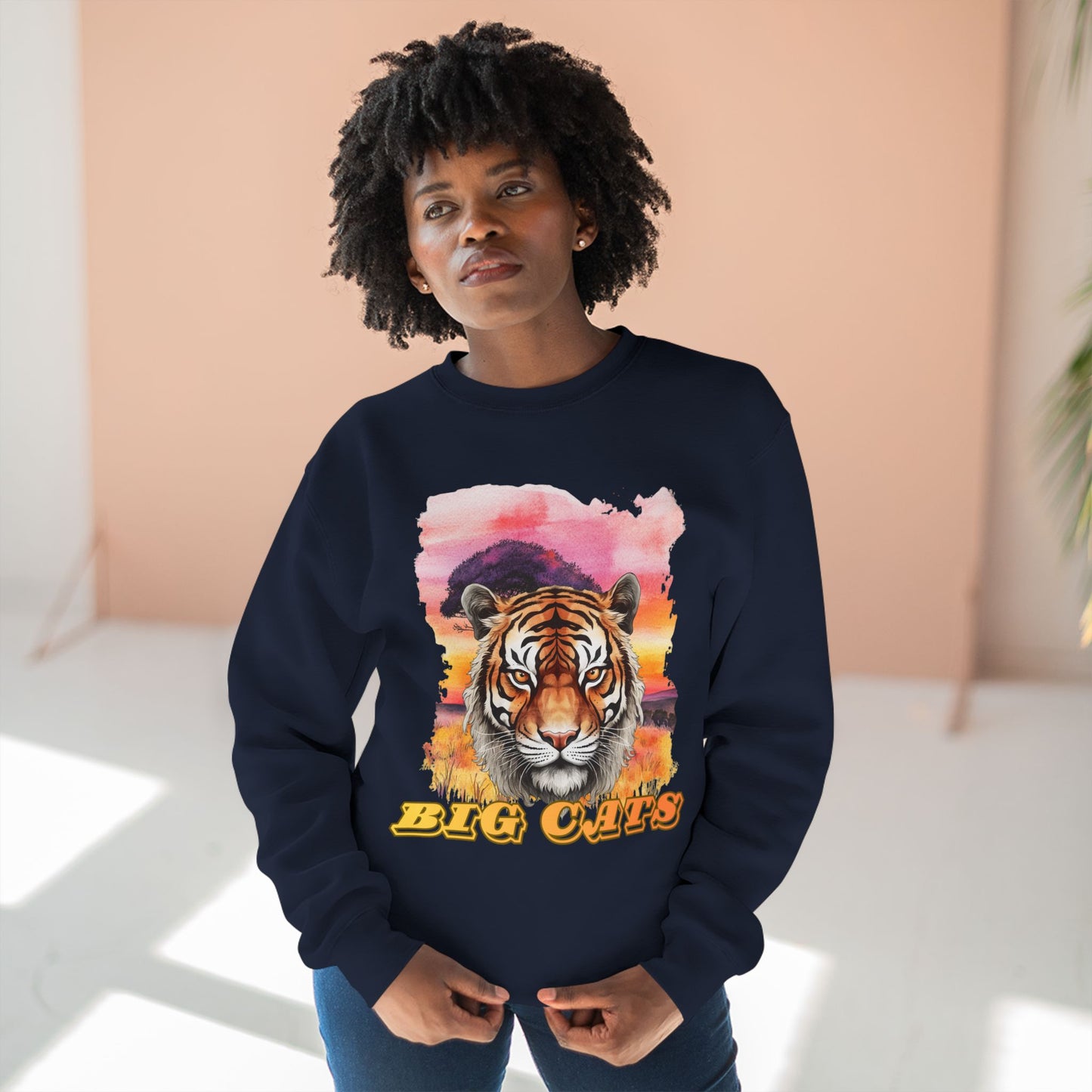 Women's Big Cats Tiger Premium Crewneck Sweatshirt