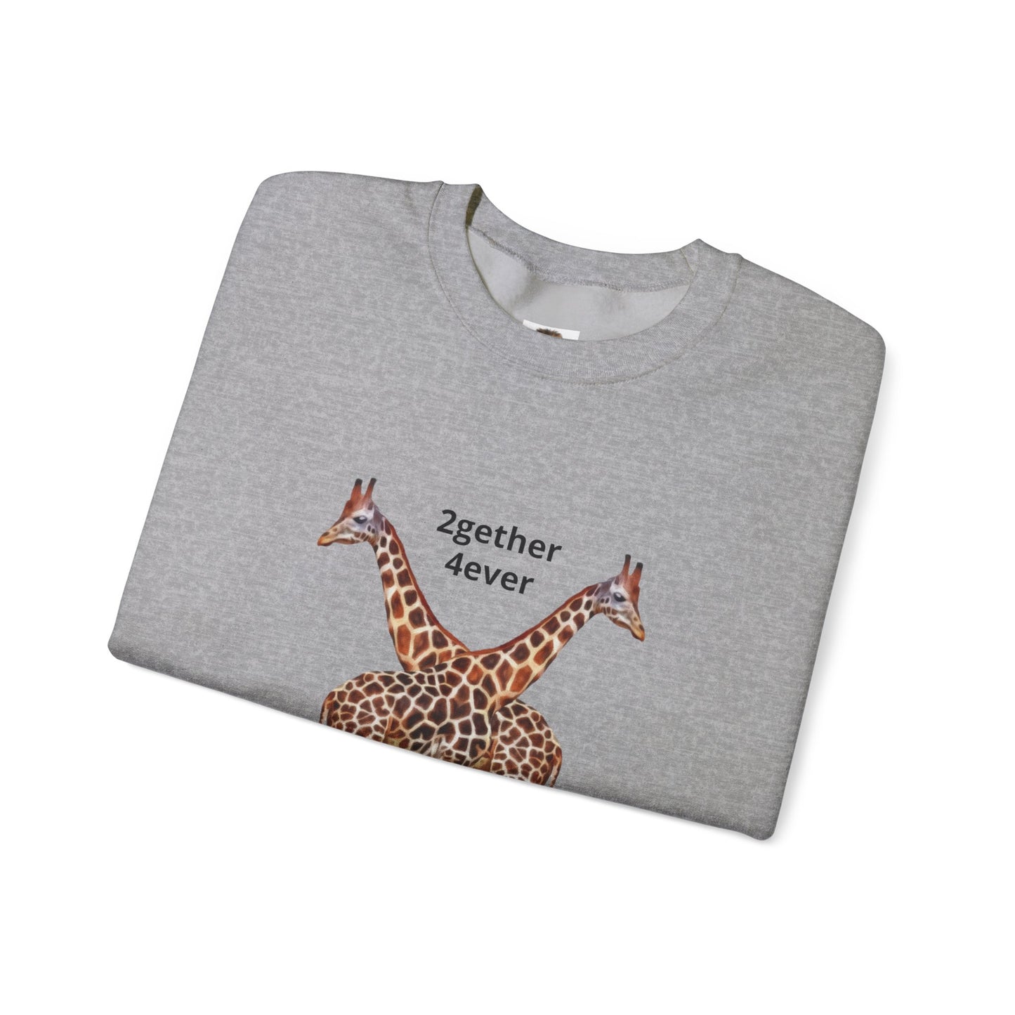Giraffe Love Crewneck Sweatshirt for Animal Lovers