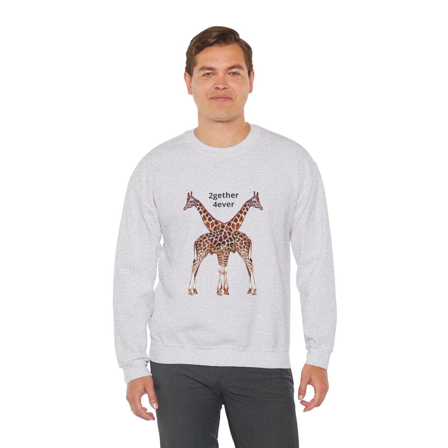 Giraffe Love Crewneck Sweatshirt for Animal Lovers