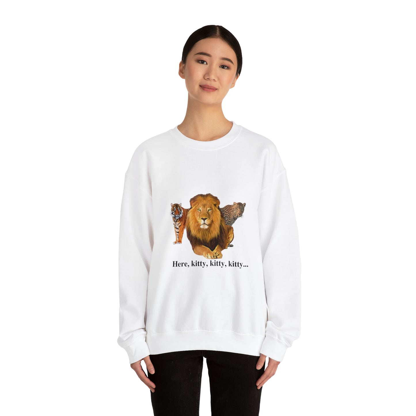 Unisex Big Cats Lion Crewneck Sweatshirt