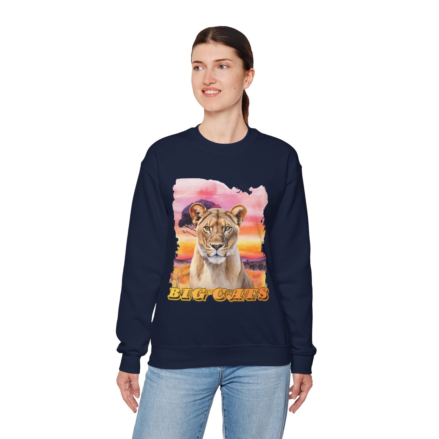 Lioness Big Cats Graphic Sweatshirt