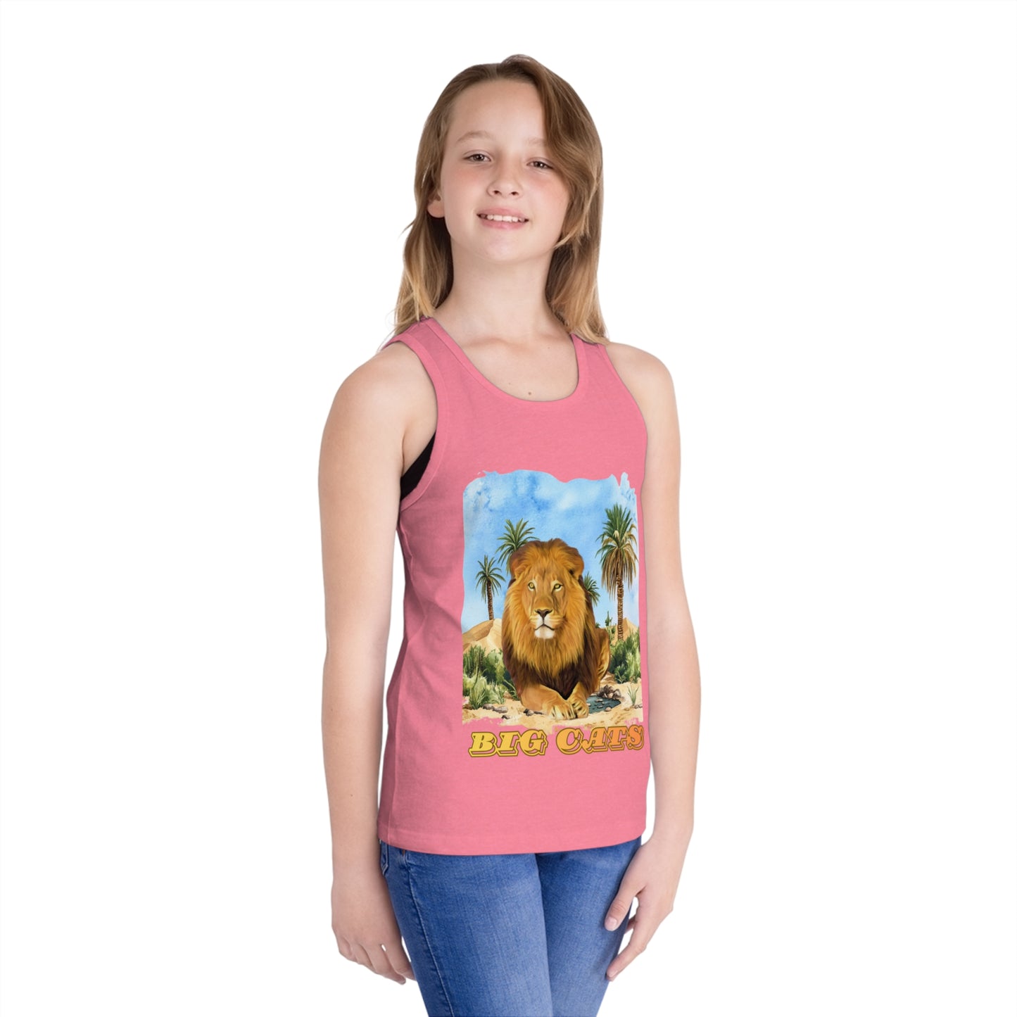 Boy's Lion Big Cats Jersey Tank Top