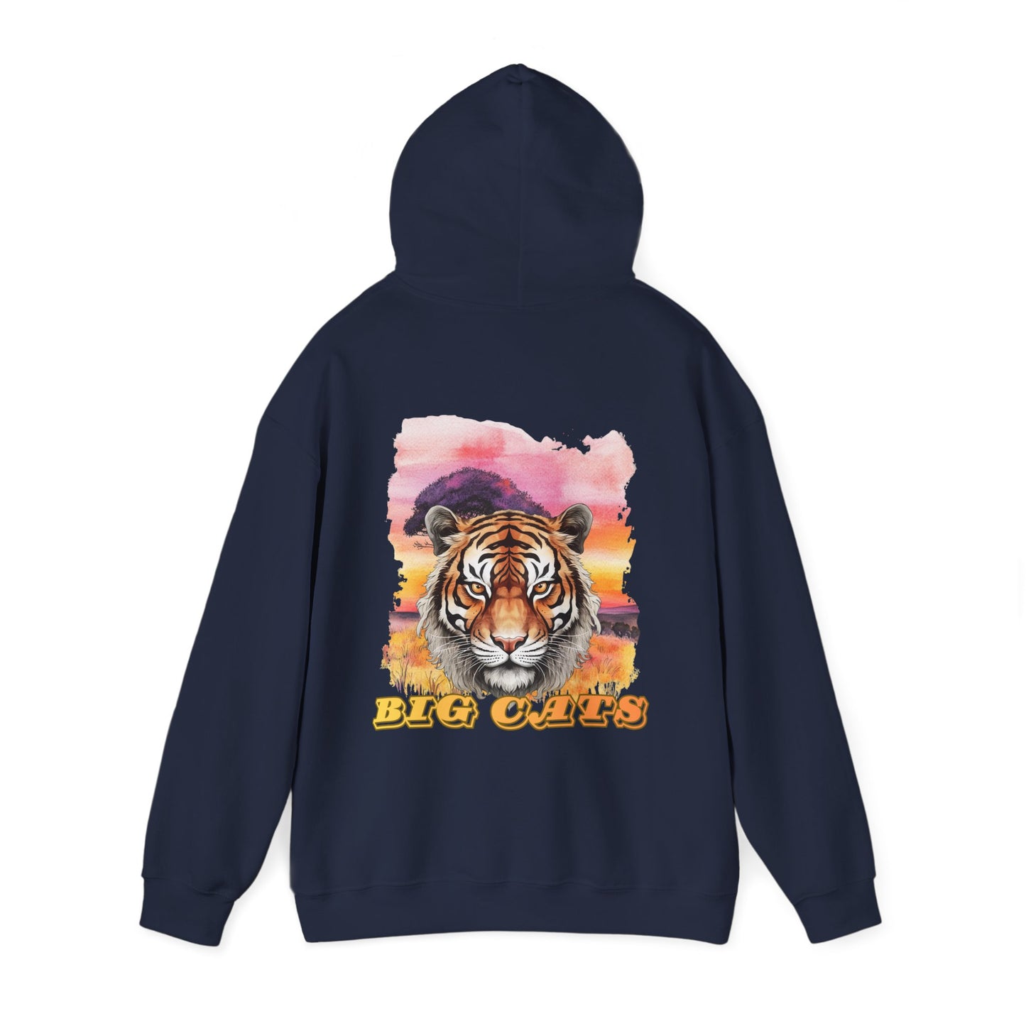 Womens Big Cats Tiger Hooded Sweatshirt