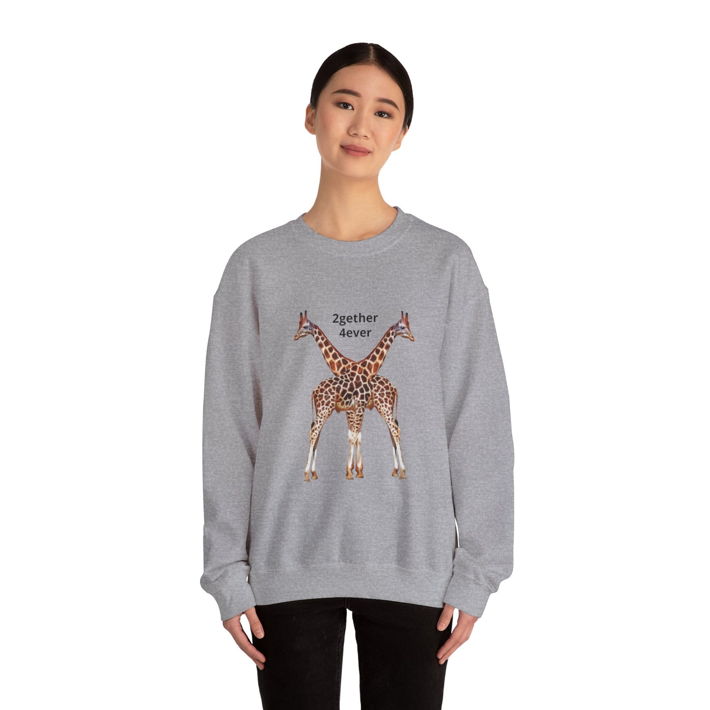 Giraffe Love Crewneck Sweatshirt for Animal Lovers