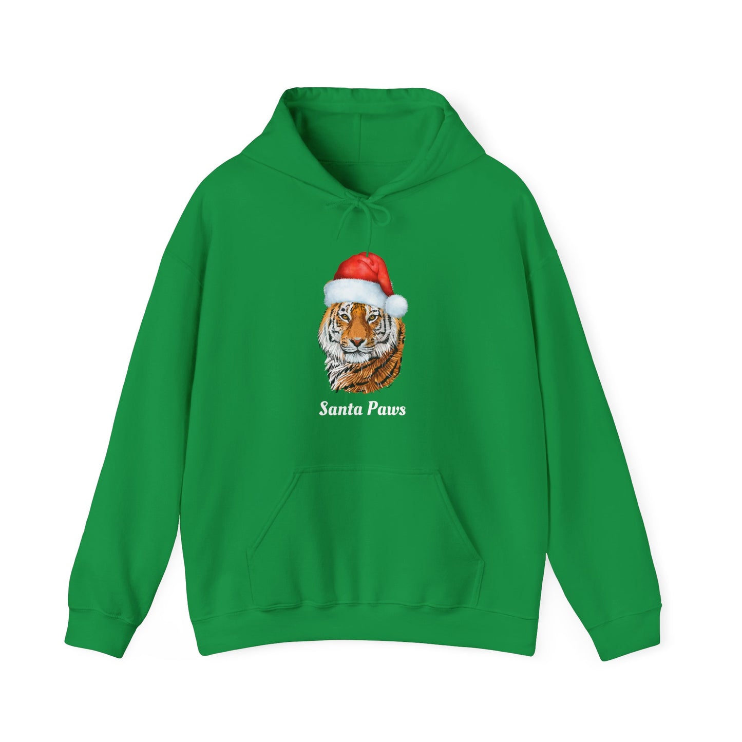 Unisex Tiger Santa Hooded Sweatshirt