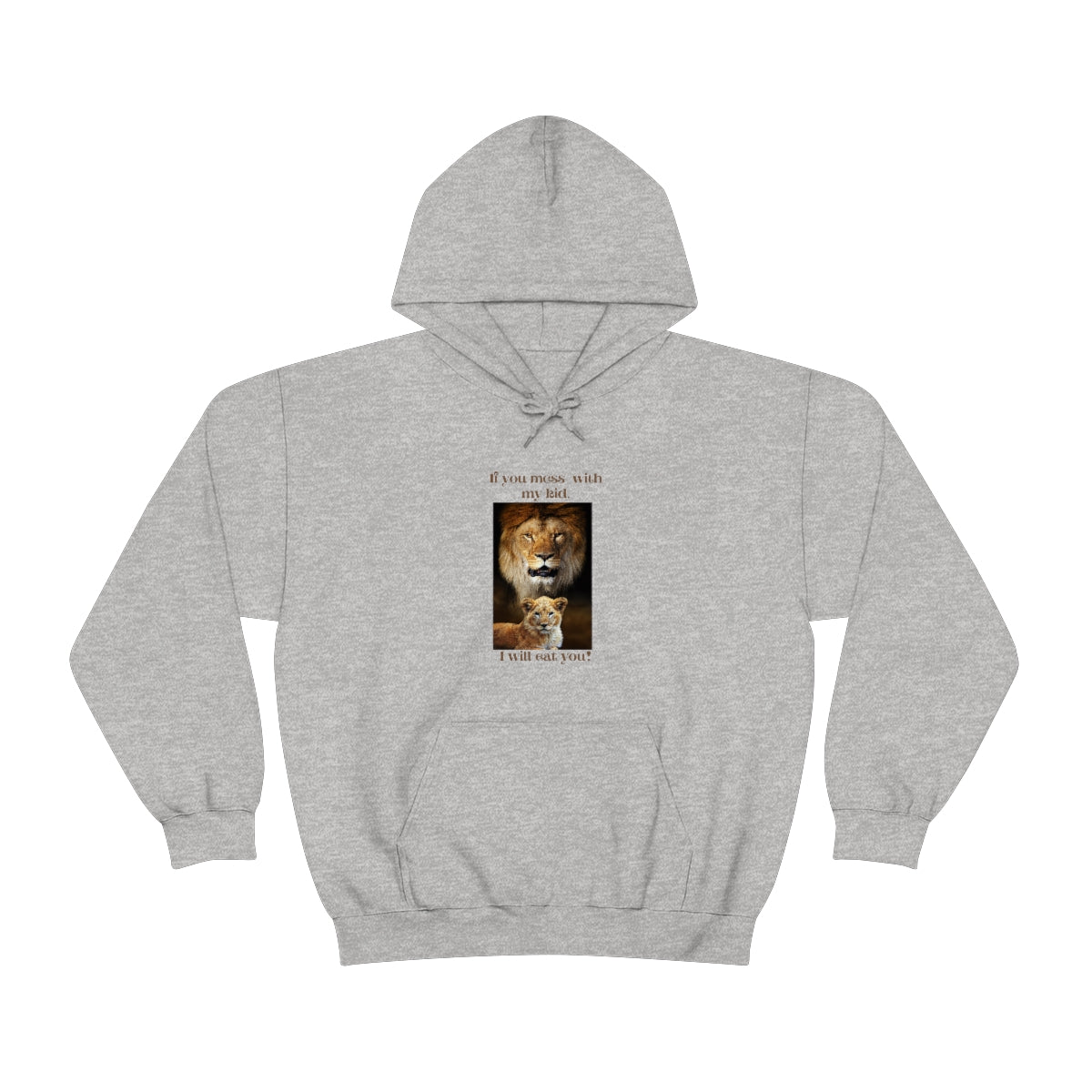 Men's Lion and Cub Hooded Sweatshirt