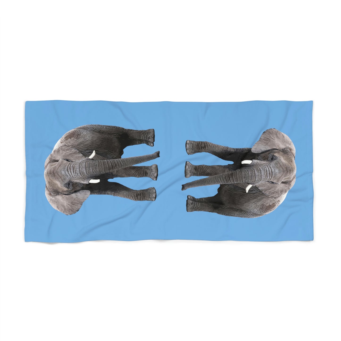 Elephant Blue Beach Towel