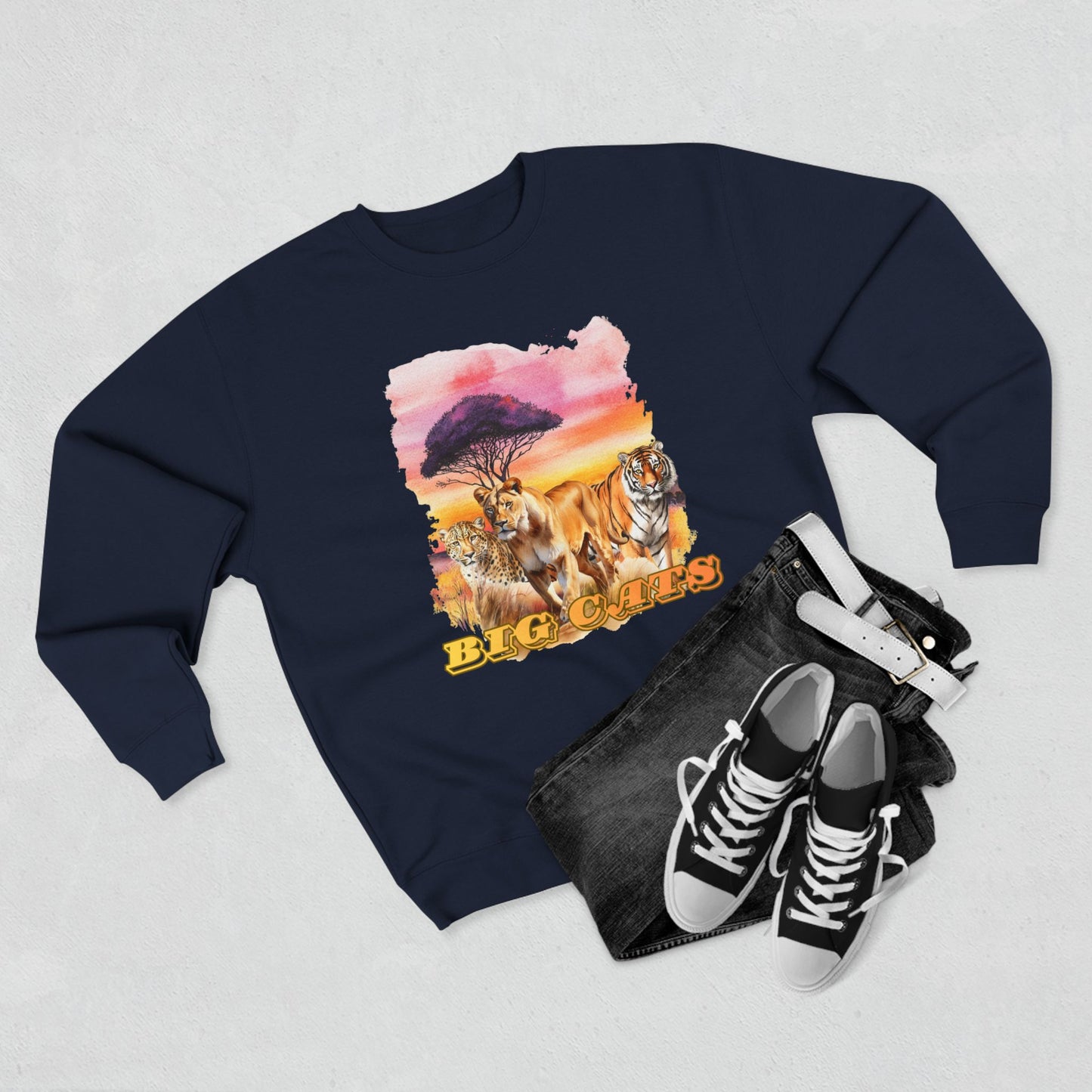 Women's Big Cats Trio Premium Crewneck Sweatshirt
