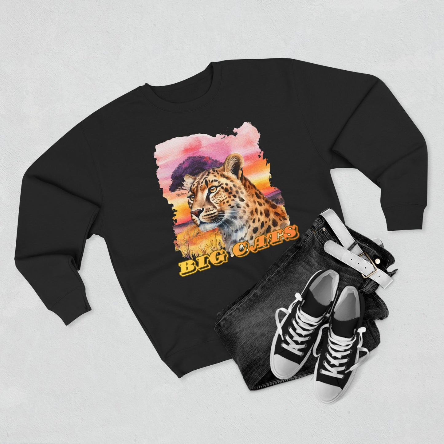 Women's Big Cats Cheetah Premium Crewneck Sweatshirt