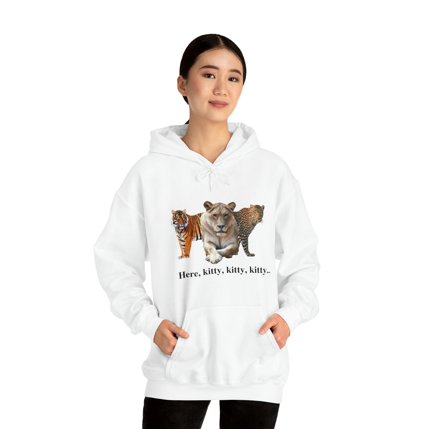 Unisex Big Cats Lioness Hooded Sweatshirt