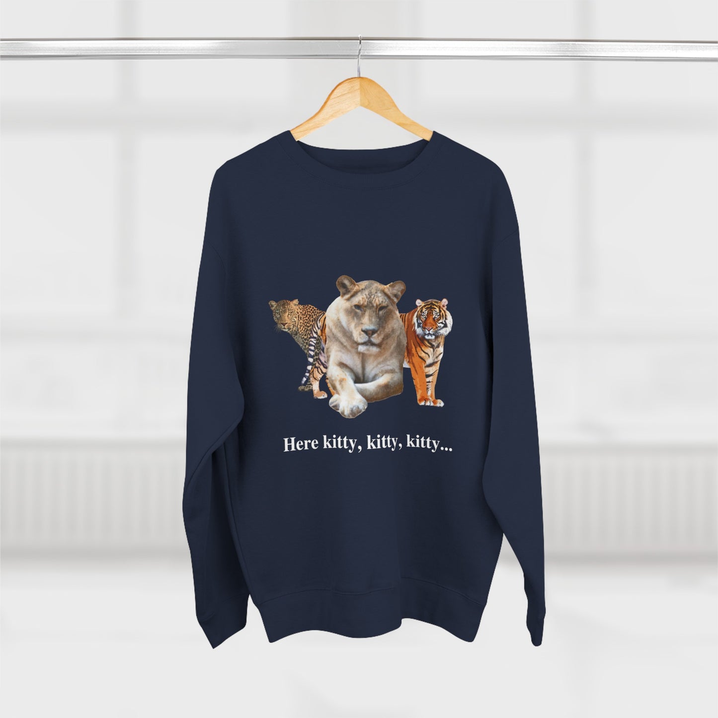 Unisex Premium Big Cats Lioness Crewneck Sweatshirt