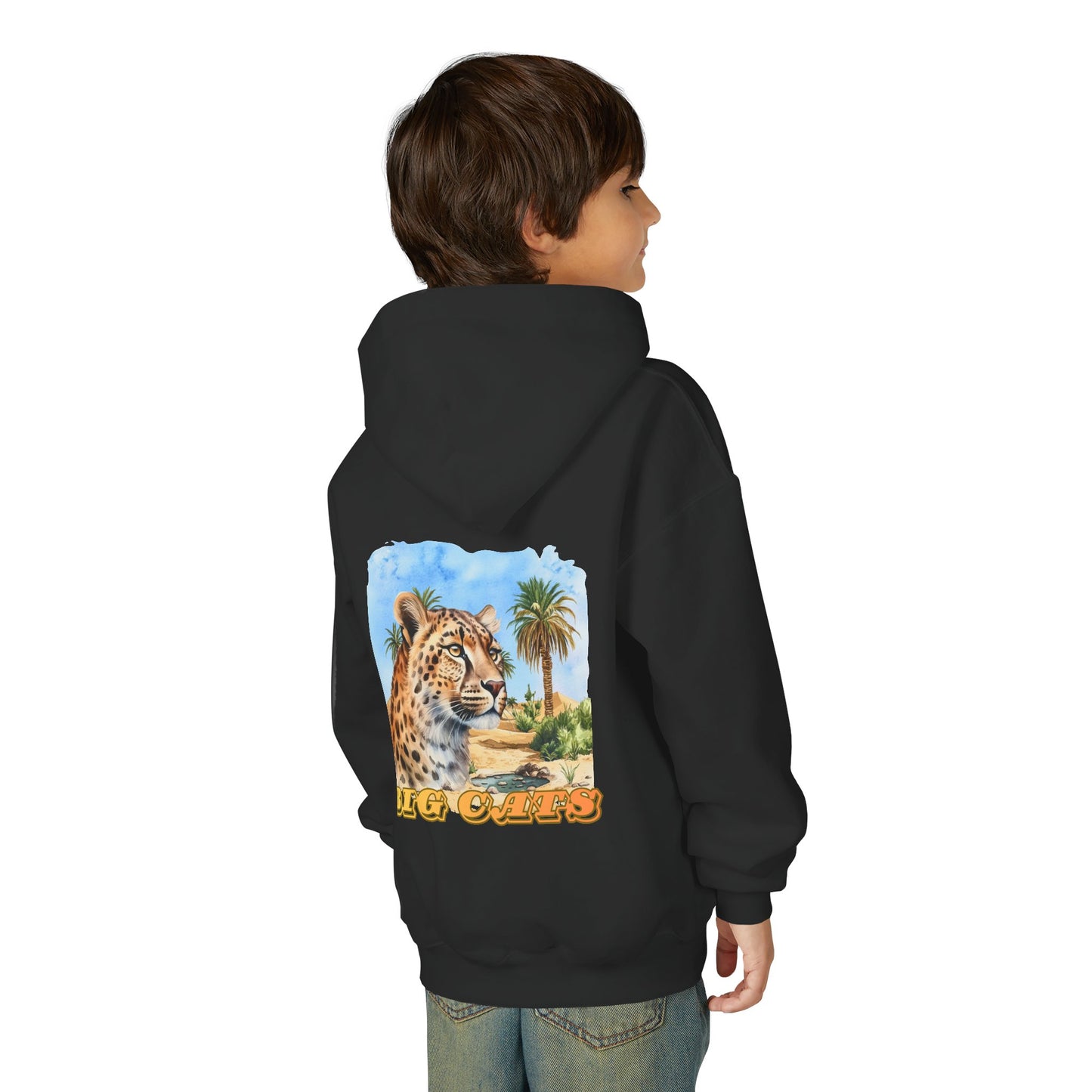 Boys Big Cats Cheetah Hooded Sweatshirt