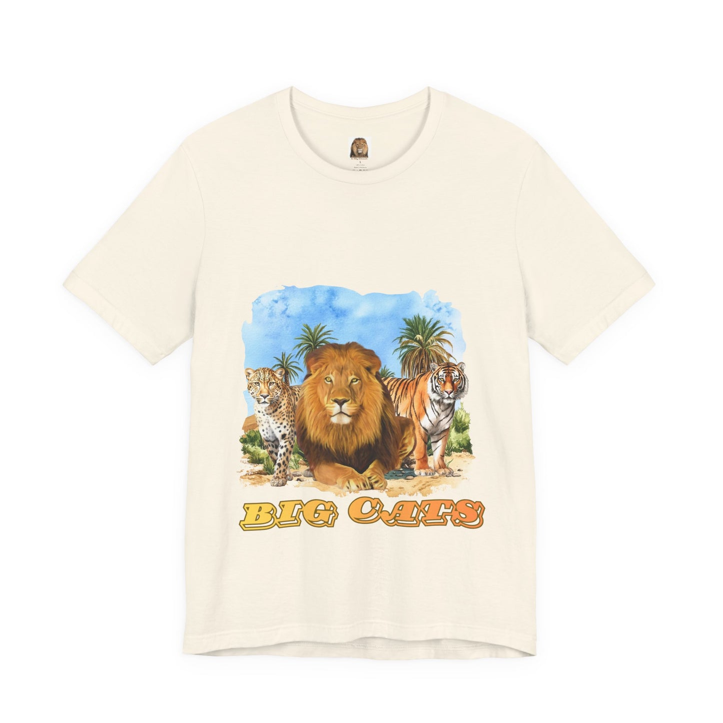 Men's Big Cats Trio Tee - Lion, Cheetah, and Tiger
