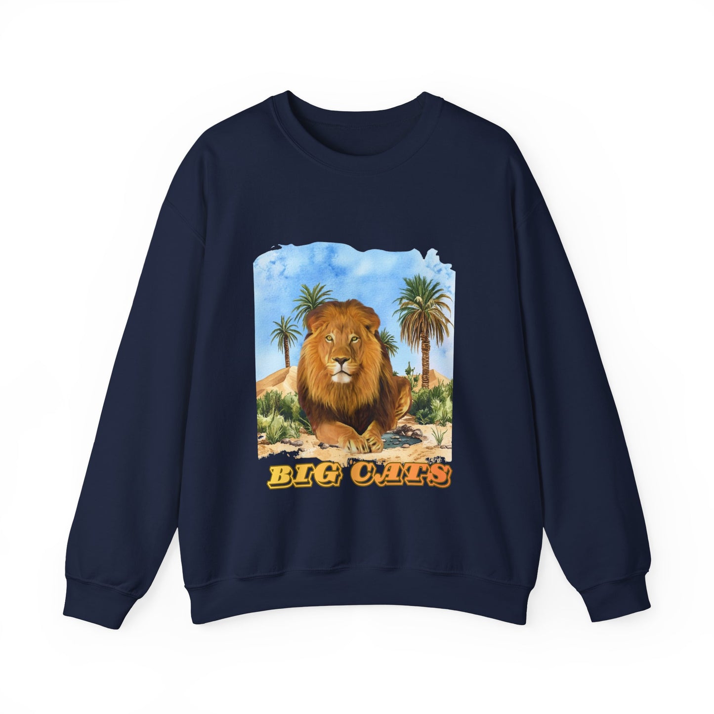 Men's Big Cats Lion Crewneck Sweatshirt