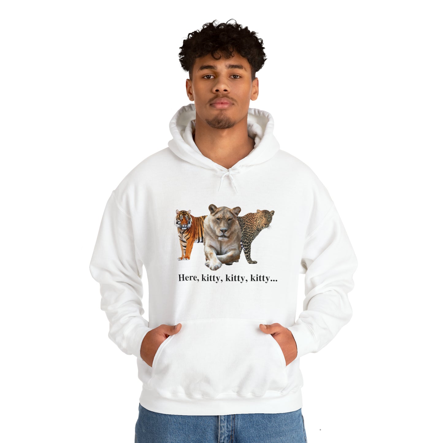 Unisex Big Cats Lioness Hooded Sweatshirt