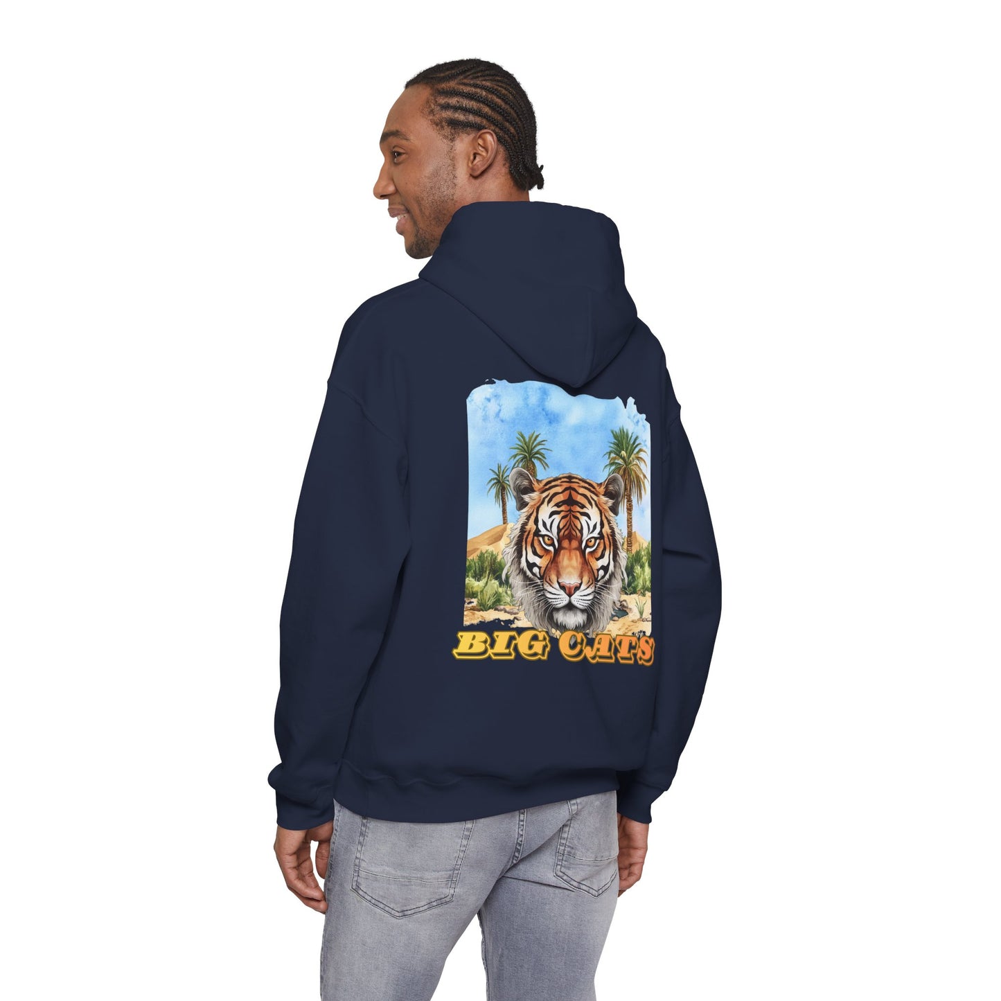 Mens Tiger "Big Cats" Pullover Hooded Sweatshirt