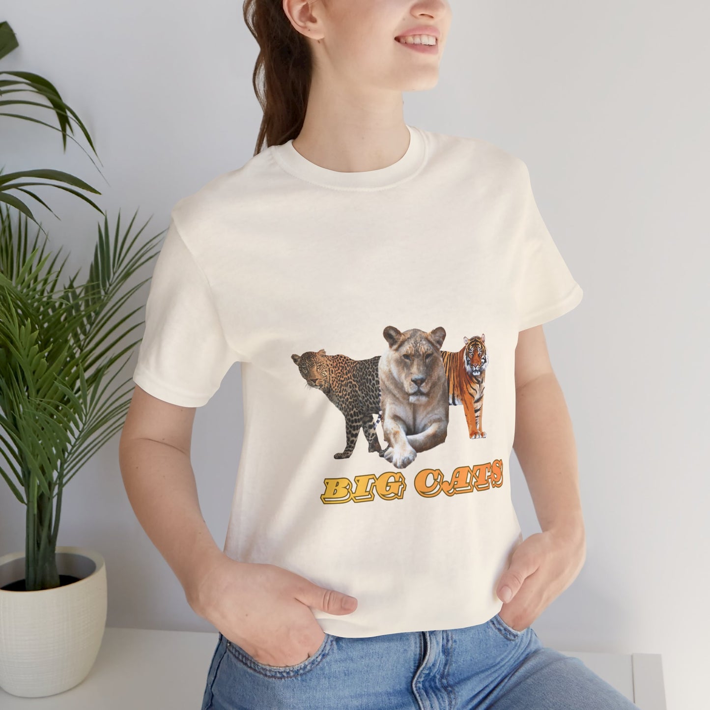 Unisex Big Cats Lioness Short Sleeve Tee
