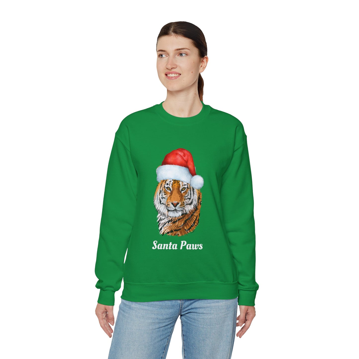 Unisex Tiger Santa Crewneck Sweatshirt