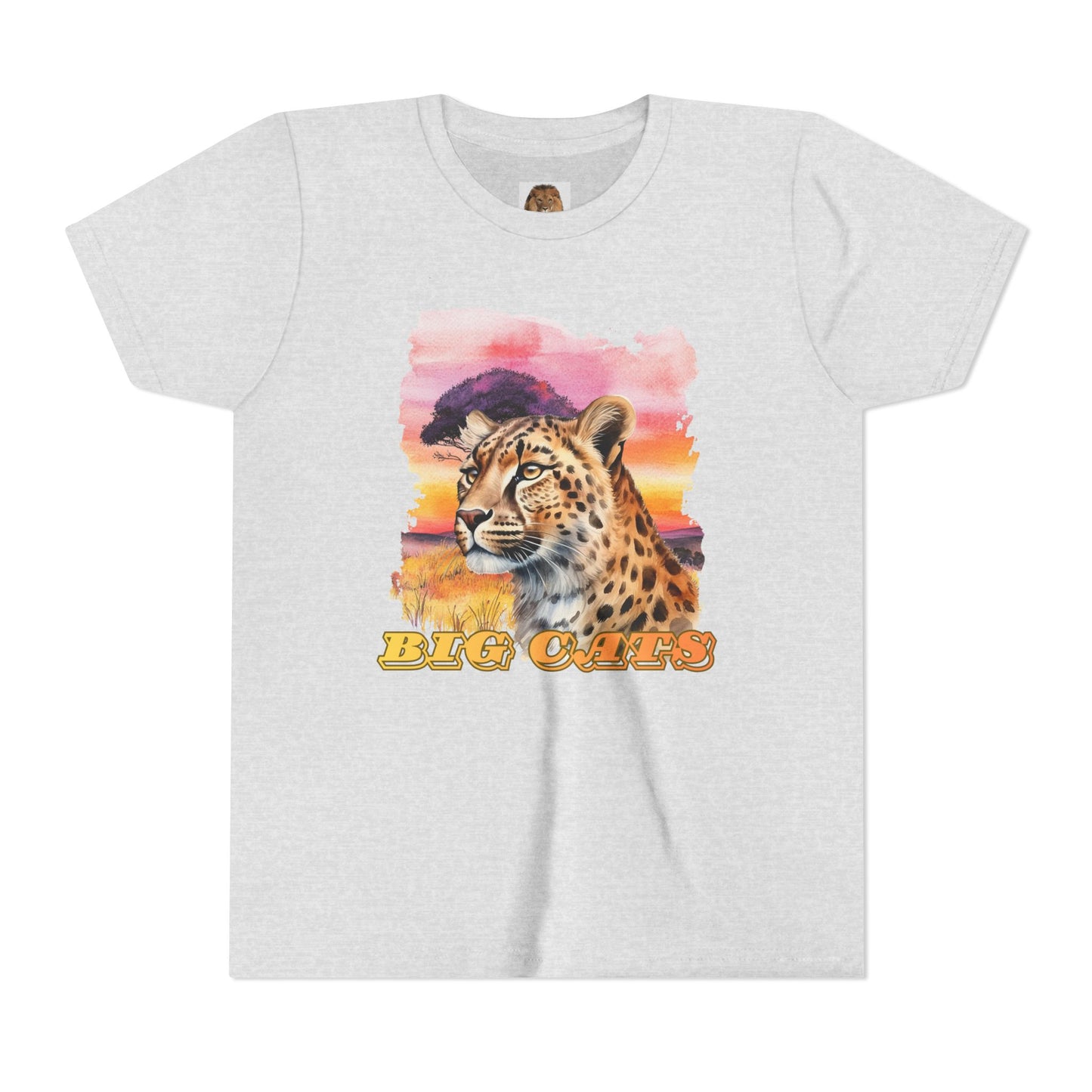 Girls Big Cats Cheetah Graphic Short Sleeve Tee