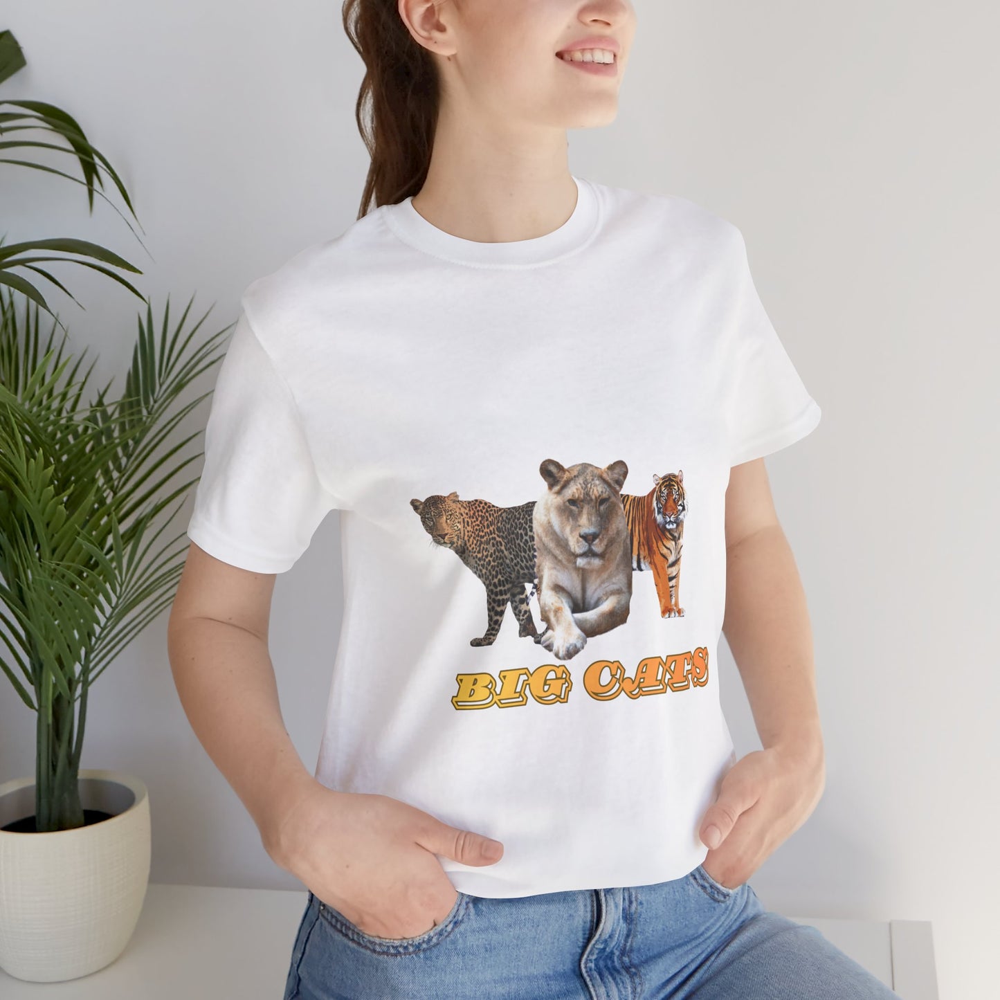 Unisex Big Cats Lioness Short Sleeve Tee