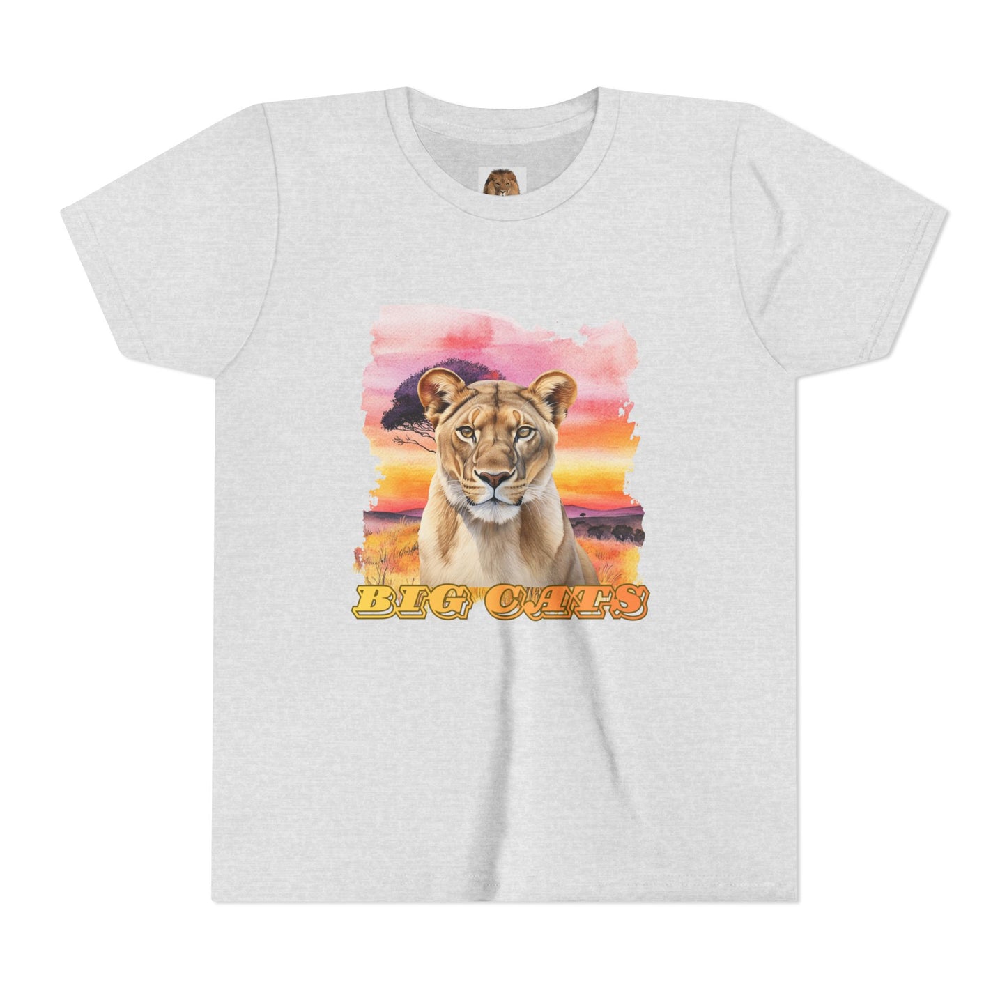 Girls Big Cats Lioness Short Sleeve Tee