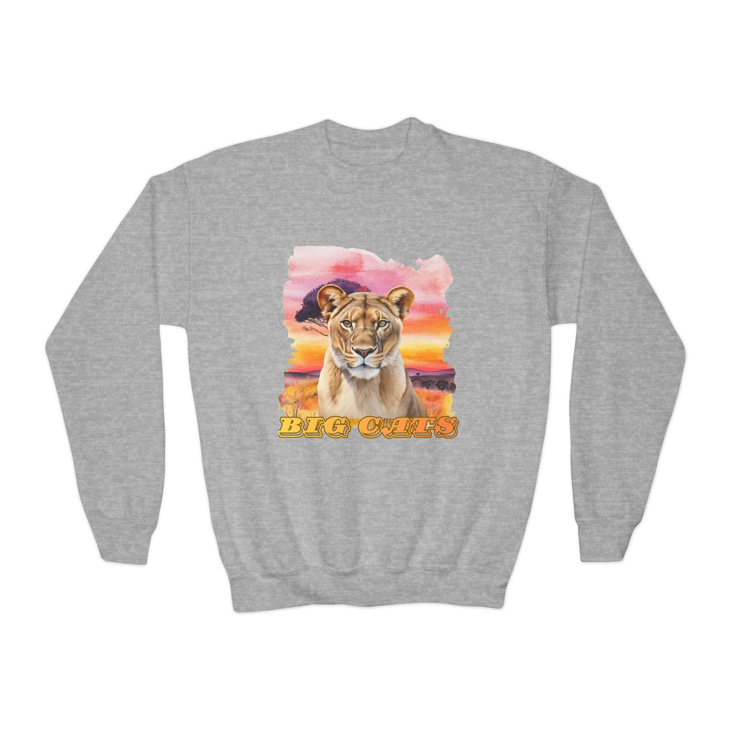 Girls Lioness Big Cats Crewneck Sweatshirt