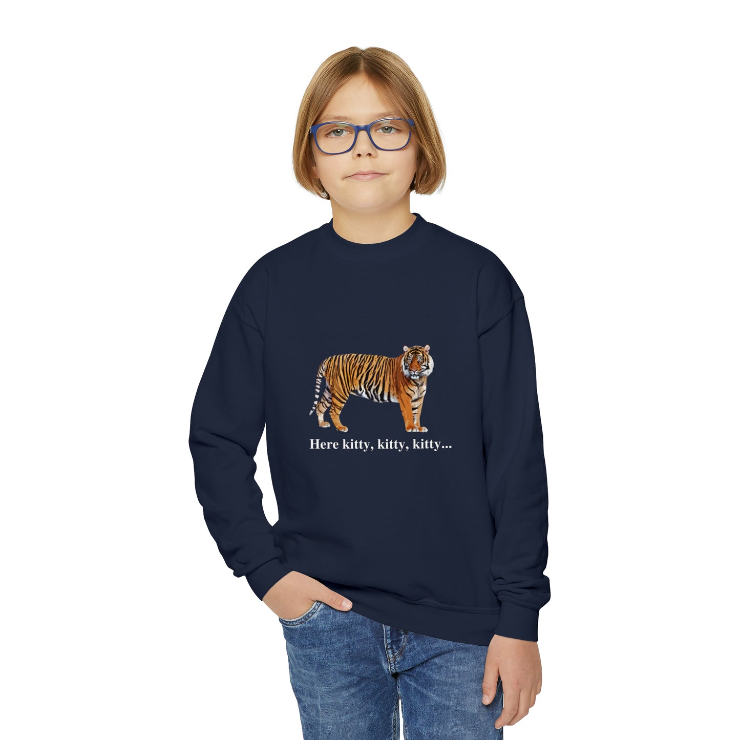 Youth Tiger Big Cats Crewneck Sweatshirt