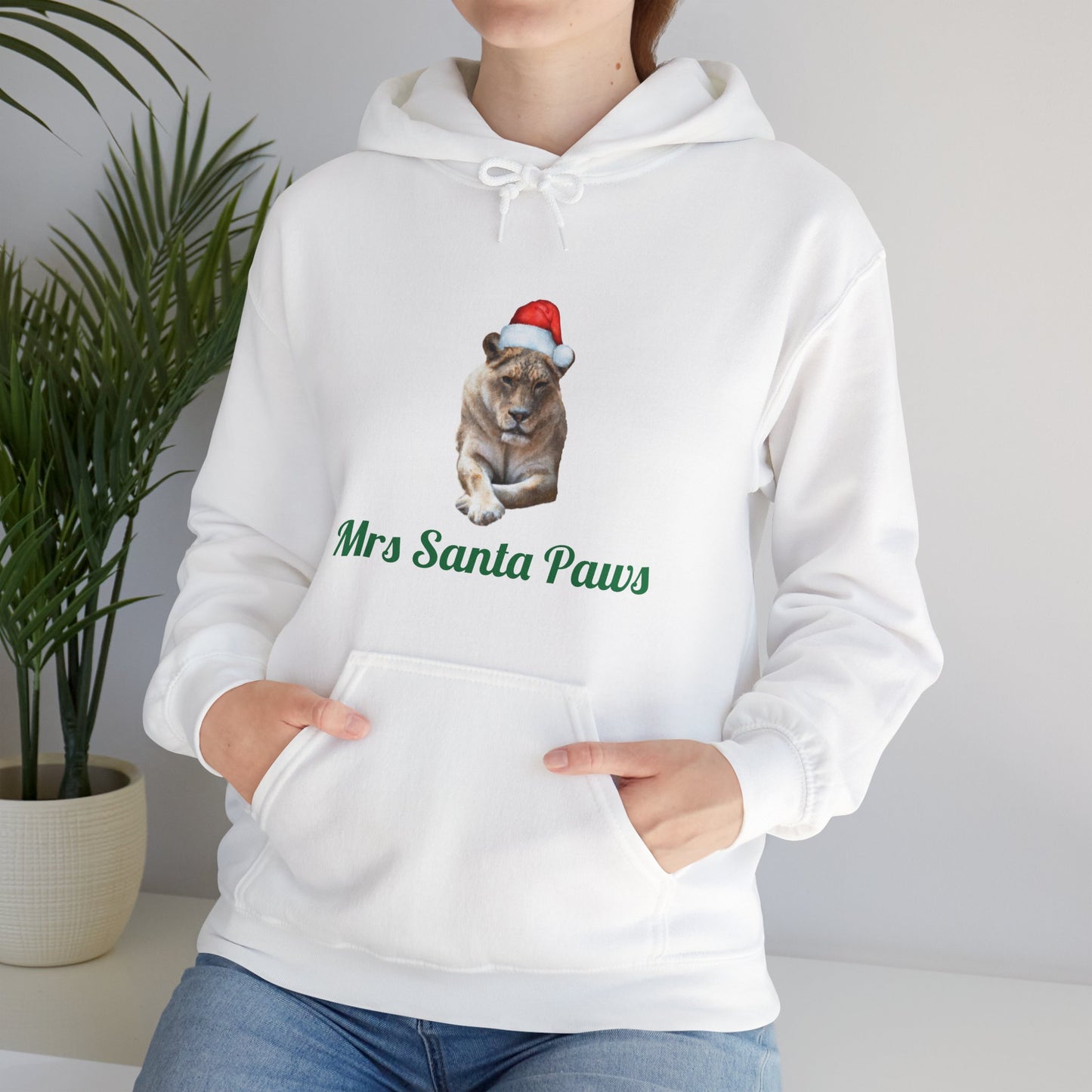 Womens' Mrs. Santa Paws Hooded Sweatshirt