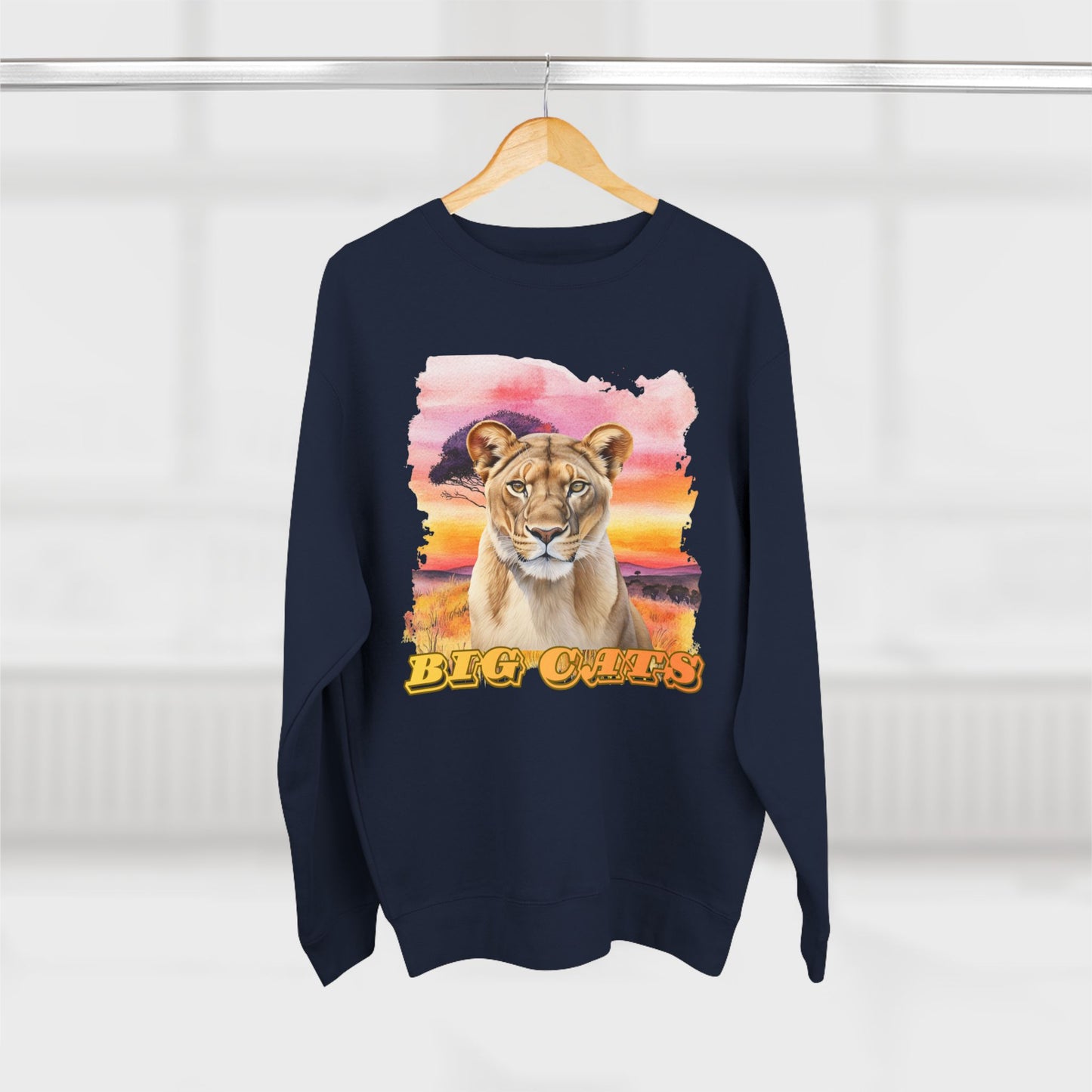 Women's Big Cats Lioness Premium Crewneck Sweatshirt
