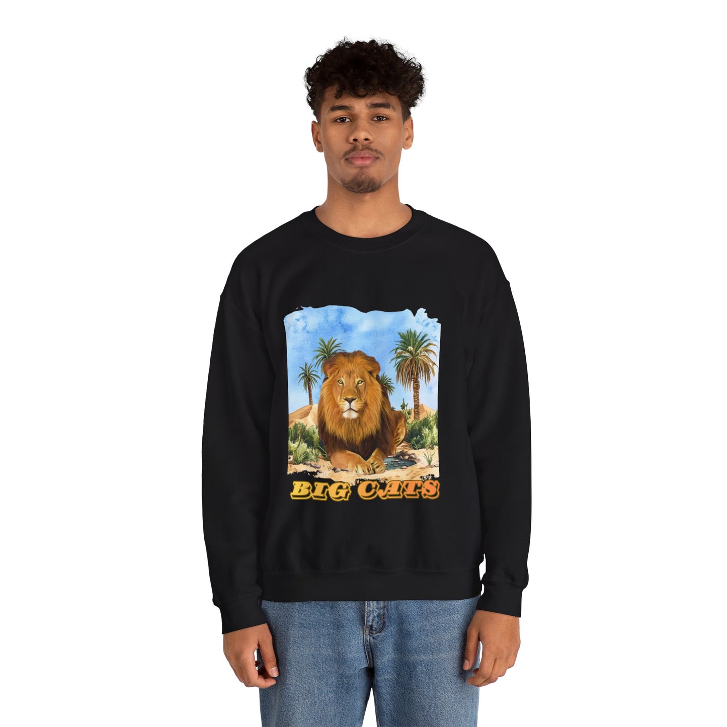 Men's Big Cats Lion Crewneck Sweatshirt