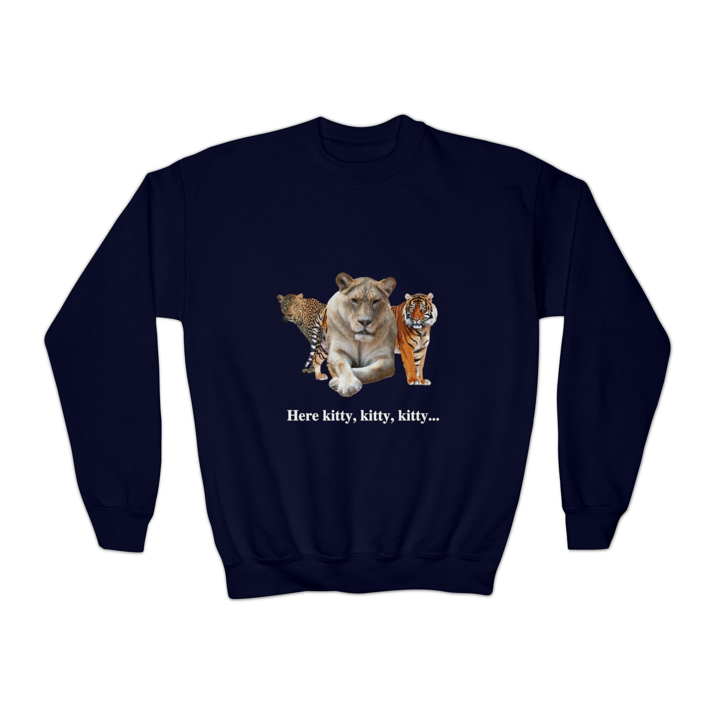 Youth Big Cats Lioness Crewneck Sweatshirt