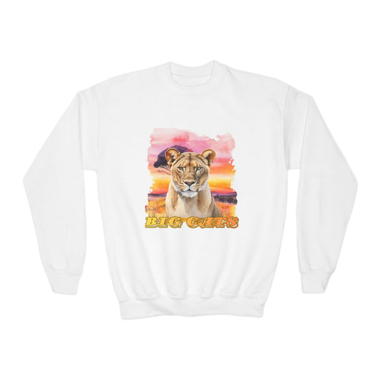 Girls Lioness Big Cats Crewneck Sweatshirt