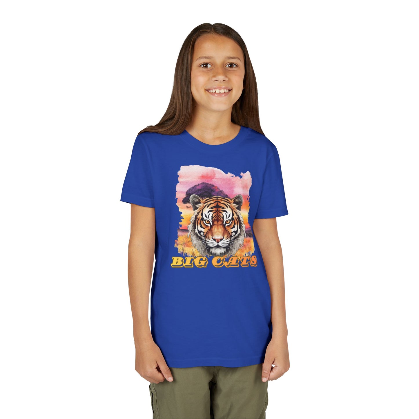 Girl's Tiger Big Cats Short Sleeve Tee