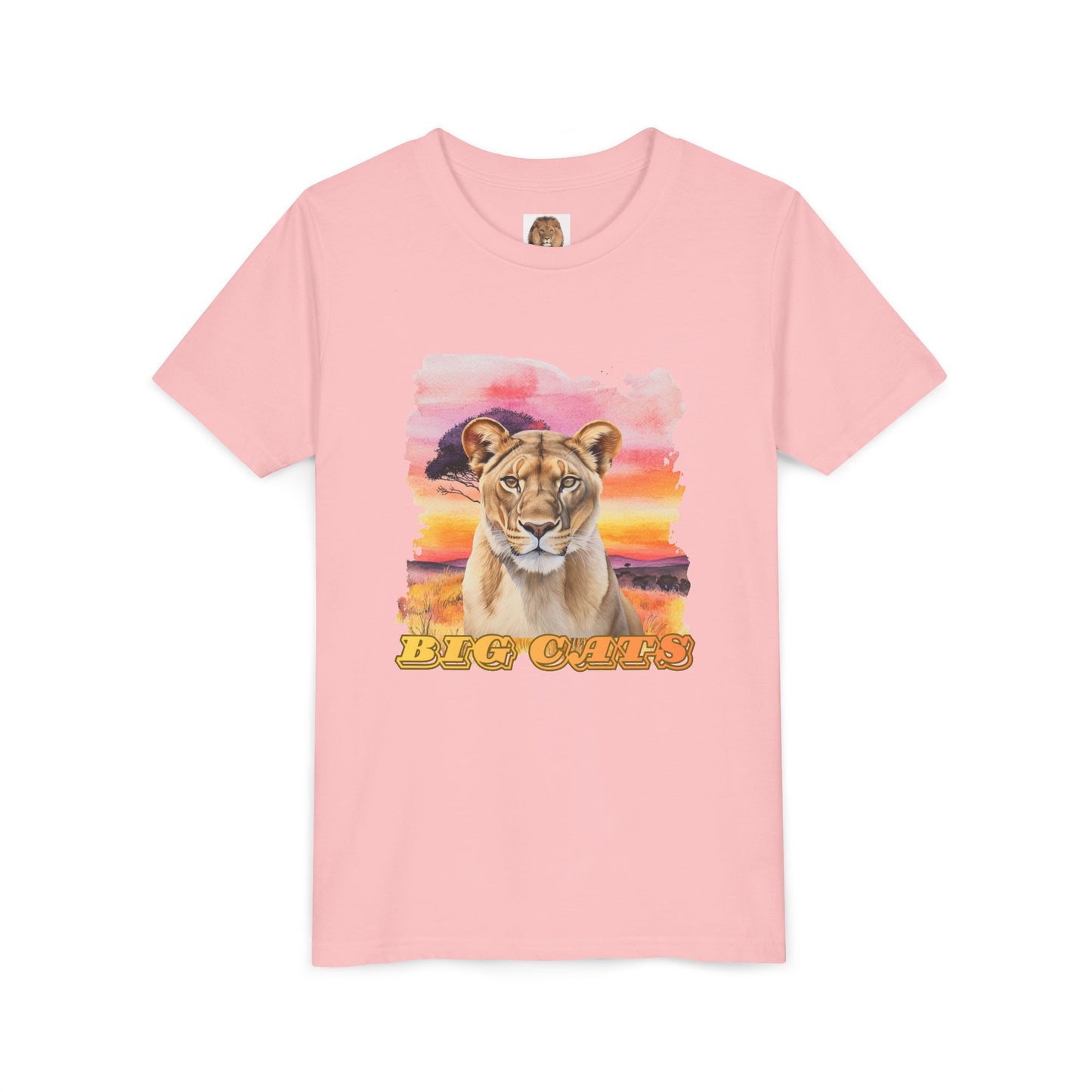 Girls Big Cats Lioness Short Sleeve Tee