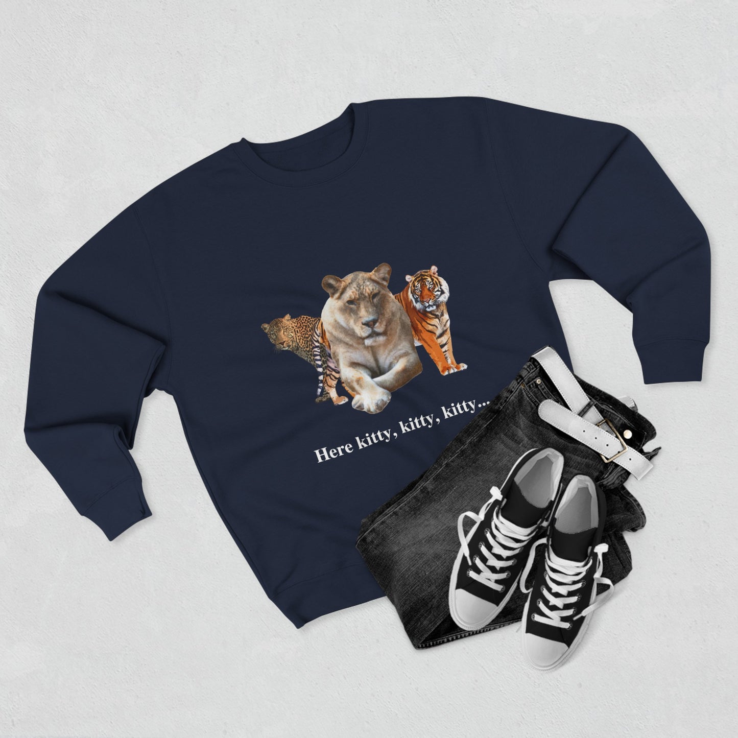 Unisex Premium Big Cats Lioness Crewneck Sweatshirt