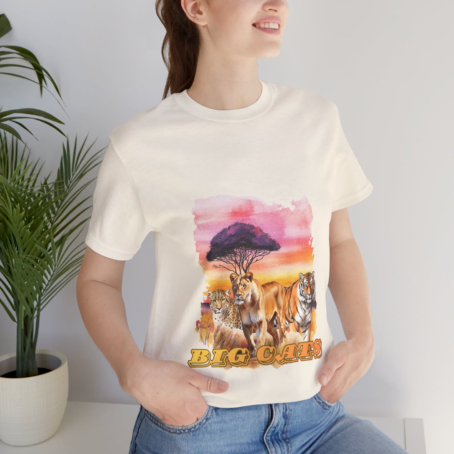 Women's Big Cats Trio T-Shirt - Cheetah, Lioness, and Tiger