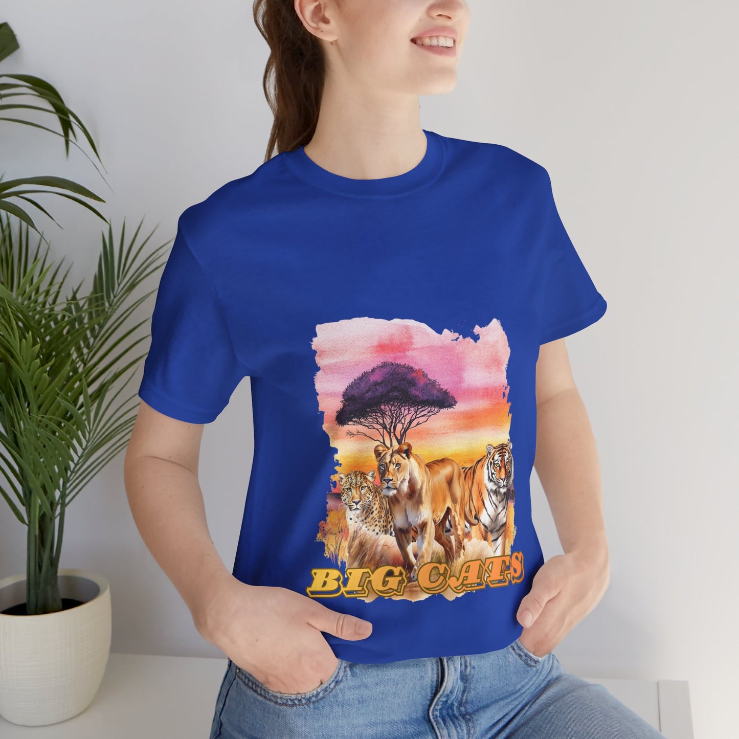Women's Big Cats Trio T-Shirt - Cheetah, Lioness, and Tiger