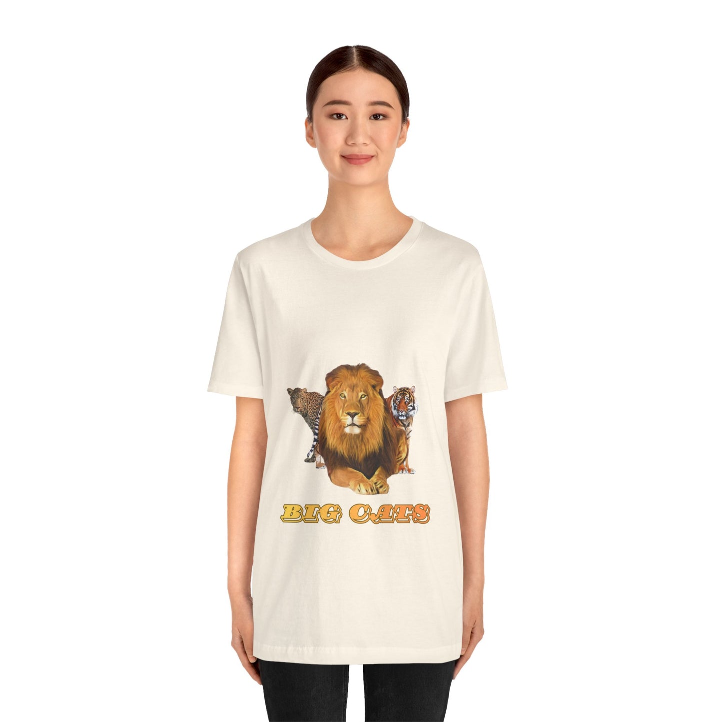 Unisex Big Cats Lion Short Sleeve Tee